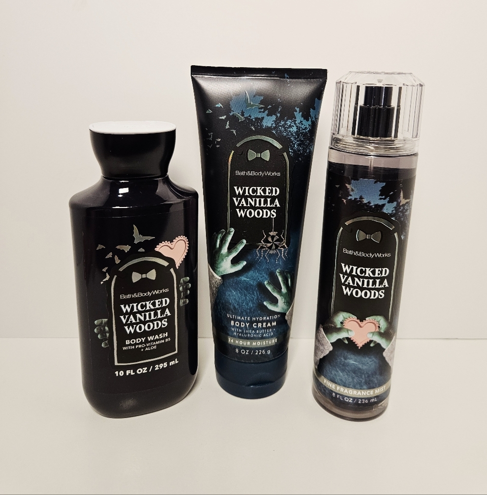 Bath and Body Works Halloween Collection Wicked Vanilla Woods Body Care